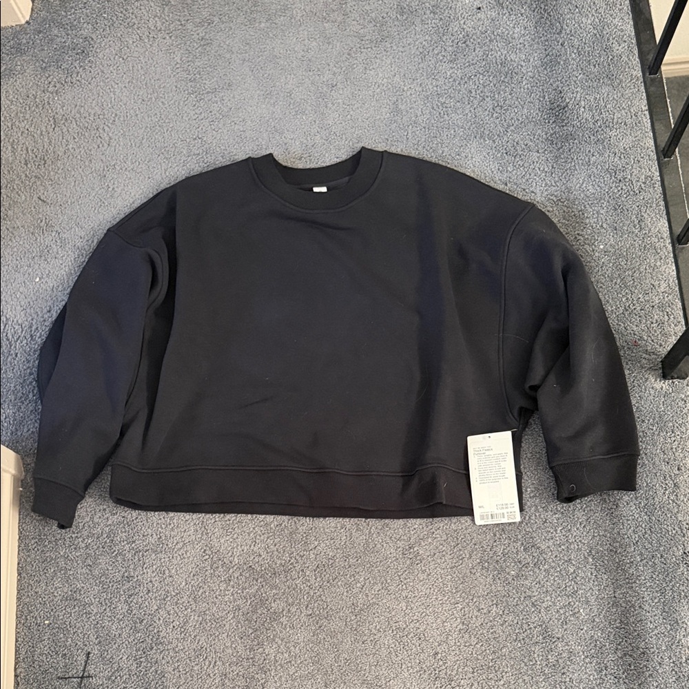NWT : lululemon athletica Heavyweight Black Crew Neck Sweater